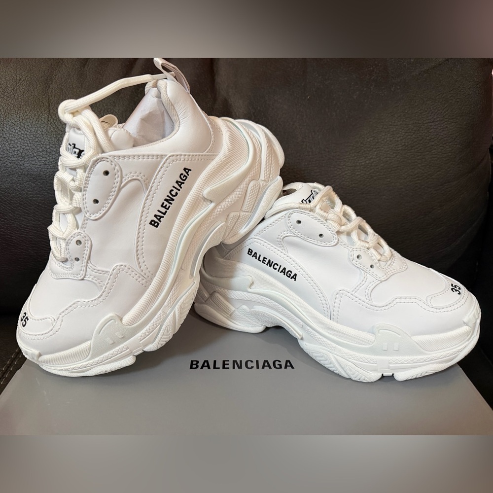 Balenciaga Triple S Sneakers in White